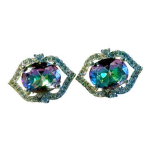 Load image into Gallery viewer, Mystic topaz gemstone stud earrings

