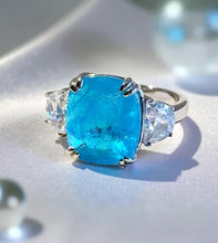 Load image into Gallery viewer, Natural Neon Blue Paraiba Tourmaline ring
