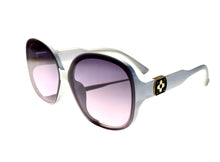 Load image into Gallery viewer, Oval white sun-glass for women with 400 UV sun protection
