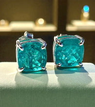 Load image into Gallery viewer, Paraiba tourmaline green stud earrings
