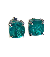 Load image into Gallery viewer, Paraiba tourmaline green stud earrings
