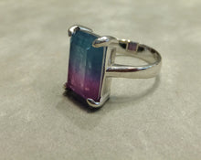 Load image into Gallery viewer, Rainbow tourmaline gemstone ring

