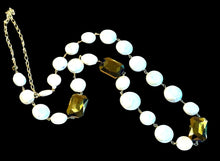 Load image into Gallery viewer, Pearl and crystal long necklace in gold filled
