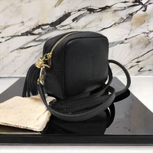 Load image into Gallery viewer, Black Italian leather crossover bag
