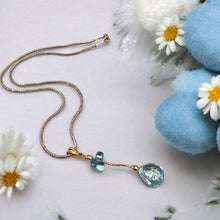 Load image into Gallery viewer, Golden Blue Topaz Gemstone Necklace
