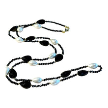 Load image into Gallery viewer, Long Crystal and Pearl Necklace
