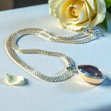 Load image into Gallery viewer, Pink Amethyst gemstone necklace

