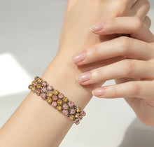 Load image into Gallery viewer, Pink Topaz and Citrine Gemstone Bracelet
