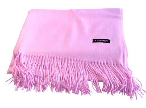 Pink Cashmere long scarf