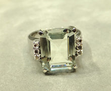 Load image into Gallery viewer, Green amethyst ring
