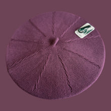 Load image into Gallery viewer, Winter purple knit beret for women
