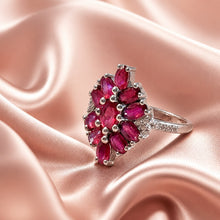 Load image into Gallery viewer, Ruby Gemstone Cluster ring
