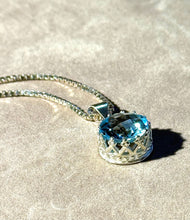 Load image into Gallery viewer, Sterling silver blue topaz necklace
