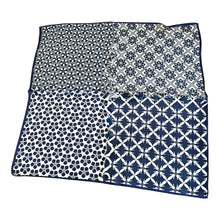Load image into Gallery viewer, Navy and white small neckerchief scarf

