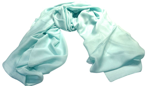 Turquoise silk scarf for women