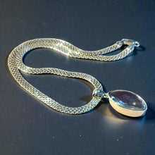 Load image into Gallery viewer, Amethyst gemstone necklace in sterling silver
