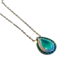 Load image into Gallery viewer, Green Paraiba tourmaline necklace
