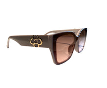 Load image into Gallery viewer, Women Taupe modern frame sun glasses
