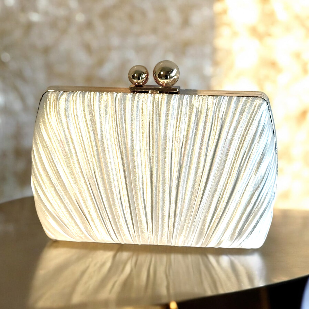 White Satin Evening Clutch Purse – The Butler Collection