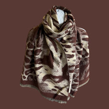 Load image into Gallery viewer, Winter print leopard scarf for women
