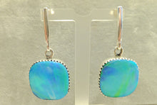 Load image into Gallery viewer, Aurora Blue Opal drop earrings in sterling silver
