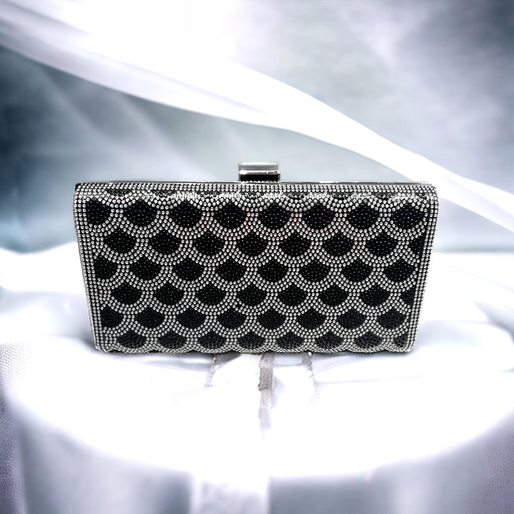Black and Crystal Evening Clutch Bag – The Butler Collection