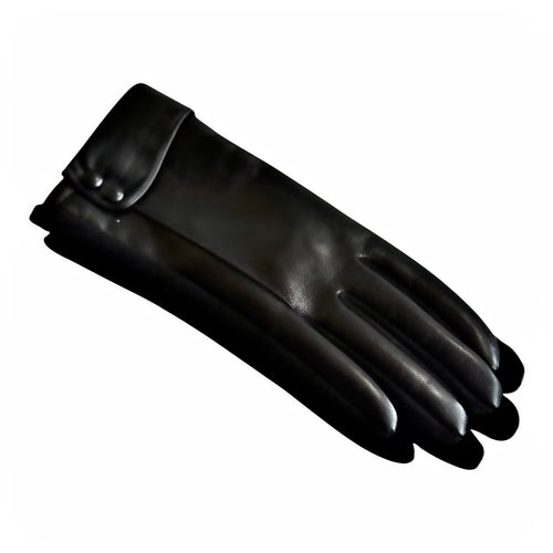 Faux black leather Ladies Gloves