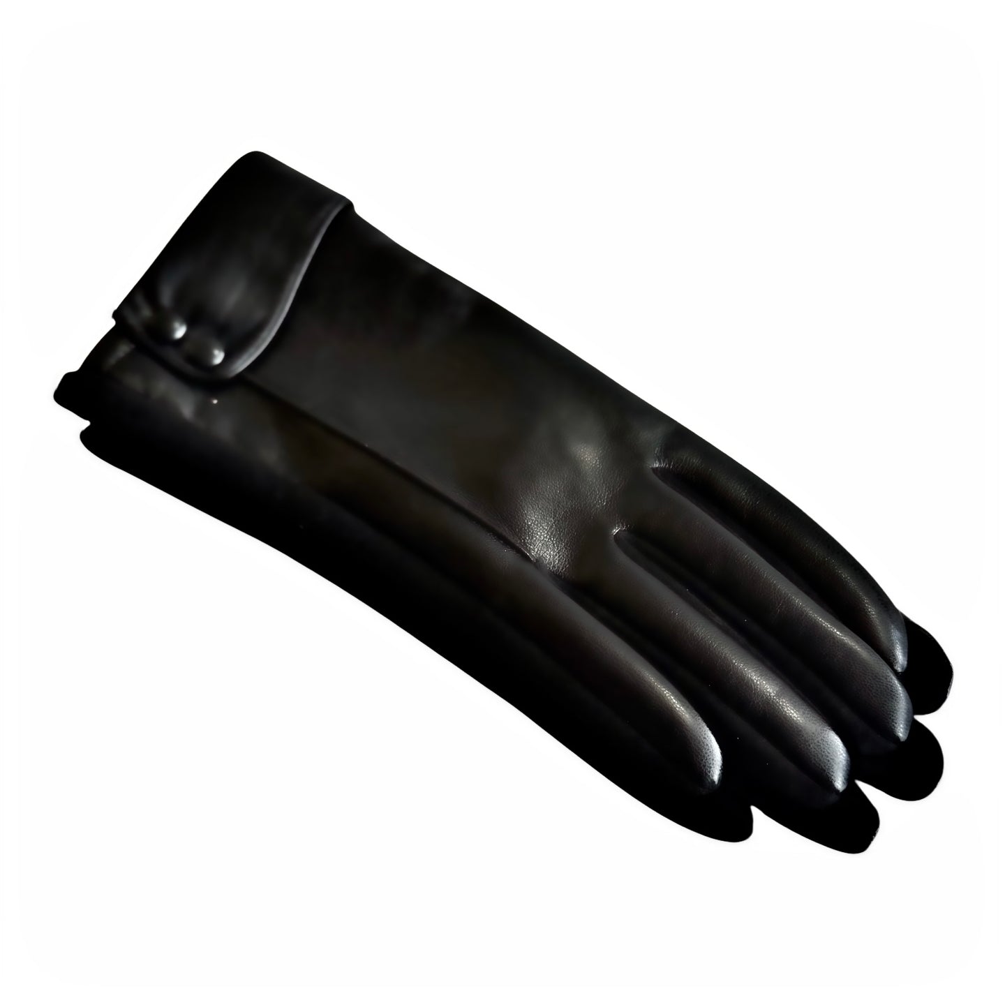 Faux black leather Ladies Gloves