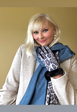 Load image into Gallery viewer, blue cashmere scarf
