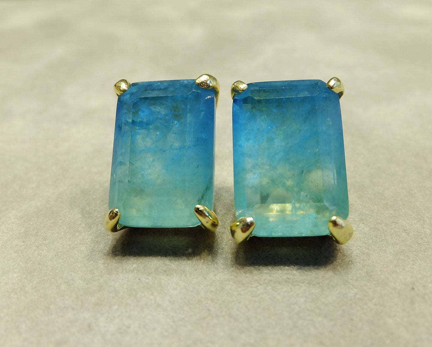 Blue toumaline earrings