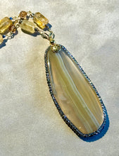 Load image into Gallery viewer, Handmade long citrine necklace
