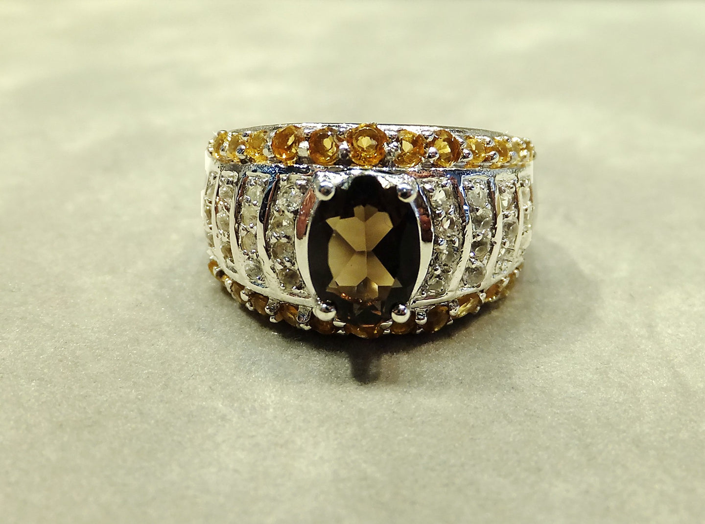 Smokey Quartz gemstone ring