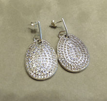 Load image into Gallery viewer, crystal drop earrings in sterling siler
