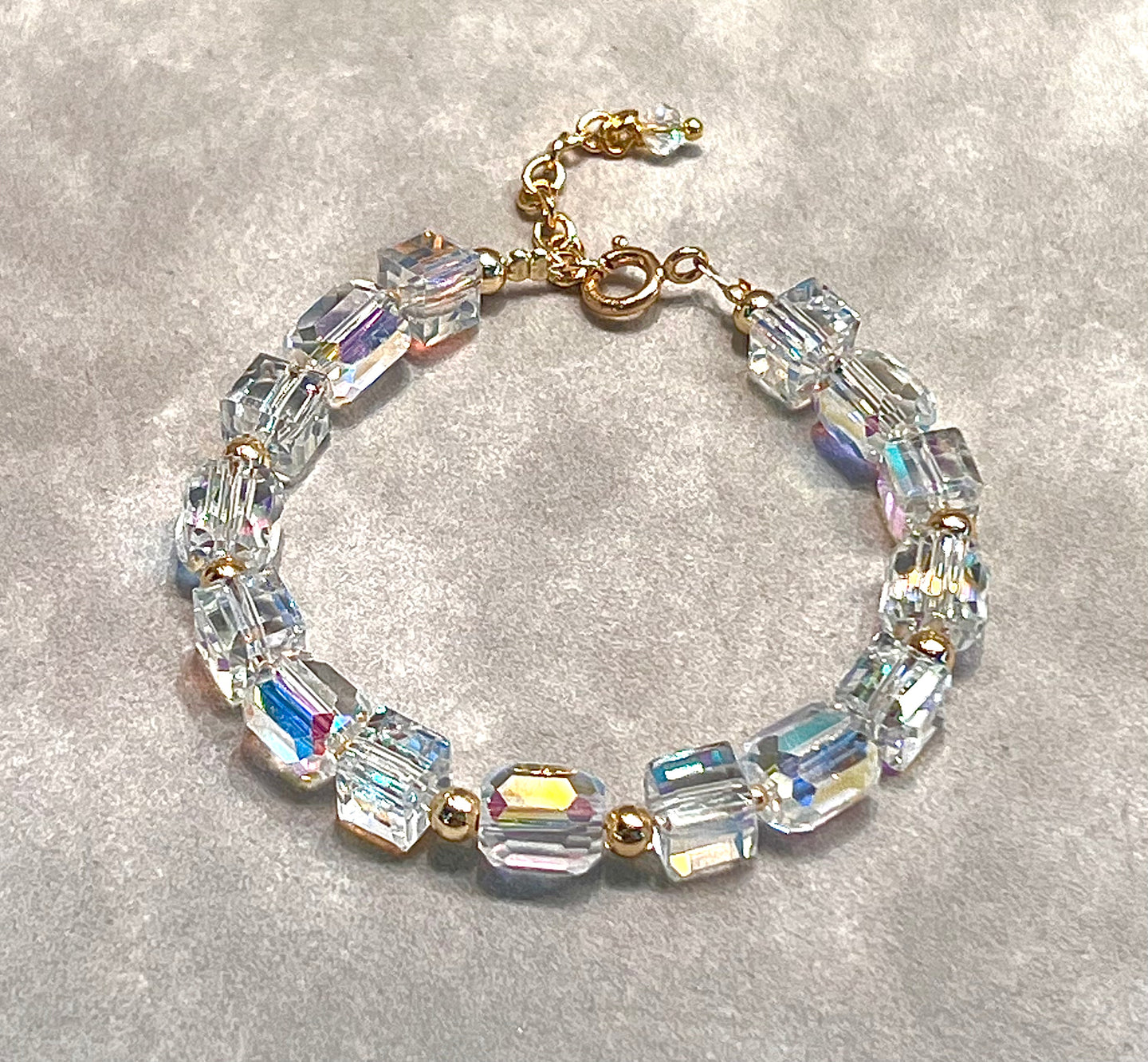 Austrian crystal bracelet in gold