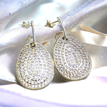 Load image into Gallery viewer, Crystal earrings for the bride in sterling silver
