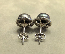 Load image into Gallery viewer, Freshwater peacock pearl stud earrings
