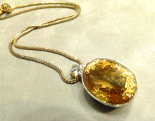 Load image into Gallery viewer, Citrine gemstone pendant necklace in sterling silver
