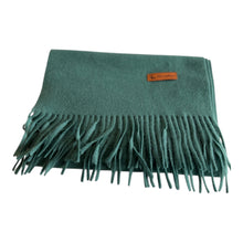 Load image into Gallery viewer, Green cashmere scarf
