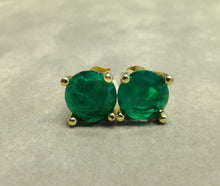 Load image into Gallery viewer, Green paraiba tourmaline stud earrings
