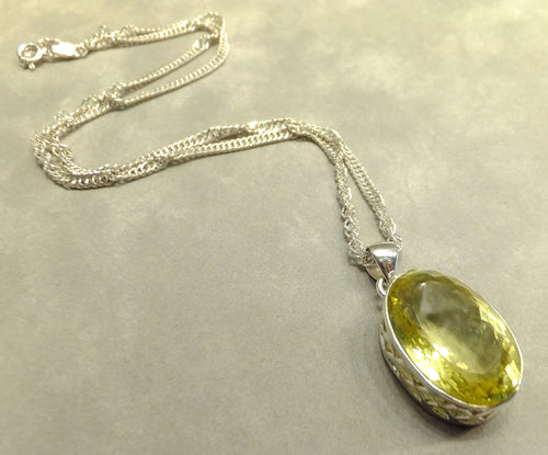 Lemon topaz gemstone necklace