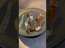 Load and play video in Gallery viewer, Long brown Gemstone necklace in gold filled
