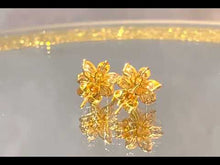 Load and play video in Gallery viewer, Video of Citrine stud earrings
