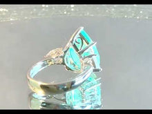 Load and play video in Gallery viewer, Mint  Paraiba Tourmaline Gemstone Ring
