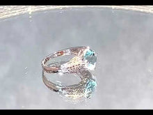 Load and play video in Gallery viewer, Video of Blue topaz gemstone ring
