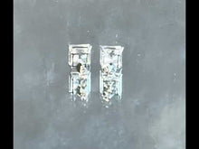 Load and play video in Gallery viewer, Princess cut cubic zirconia earrings
