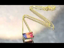 Load and play video in Gallery viewer, rainbow tourmaline necklace vido
