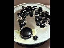 Load and play video in Gallery viewer, Long Black Onyx Gemstone Necklace
