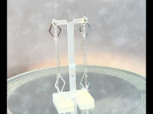 Load and play video in Gallery viewer, Sterling silver long drop earrings
