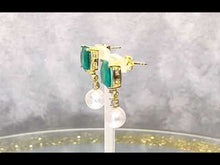 Load and play video in Gallery viewer, Video of Mint green Pariba Tourmaline earrings
