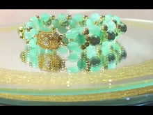 Load and play video in Gallery viewer, Handmade one of a kind green gemstone bracelet
